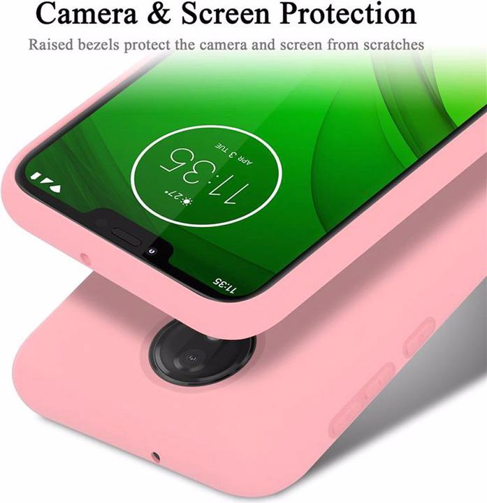 Actual product image Cadorabo TPU Liquid Silicone Case Cover (Motorola Moto G7 Power)