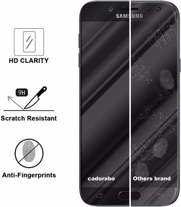 Actual product image Cadorabo Full screen display protection glass (1 Piece, Samsung Galaxy J7 Pro, Samsung Galaxy J7 2017)