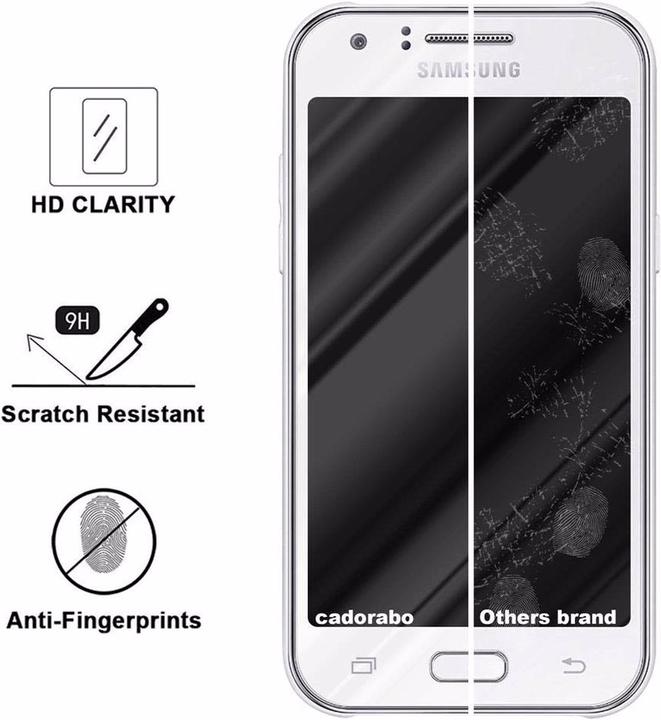 Actual product image Cadorabo Full screen display protection glass (1 Piece, Samsung Galaxy J1)