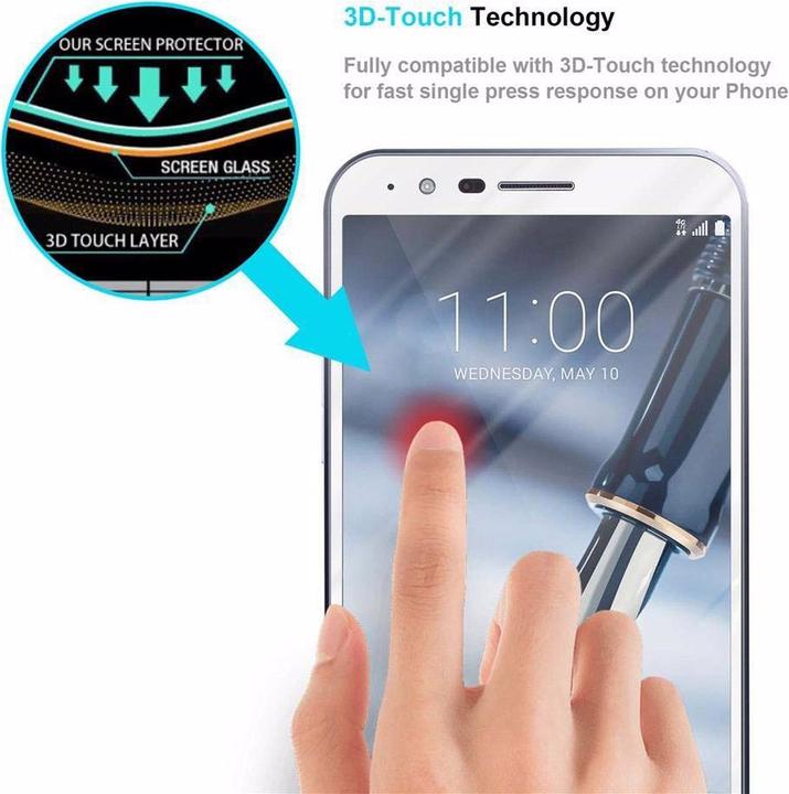 Actual product image Cadorabo Full screen display protection glass (1 Piece, LG Stylo 3)