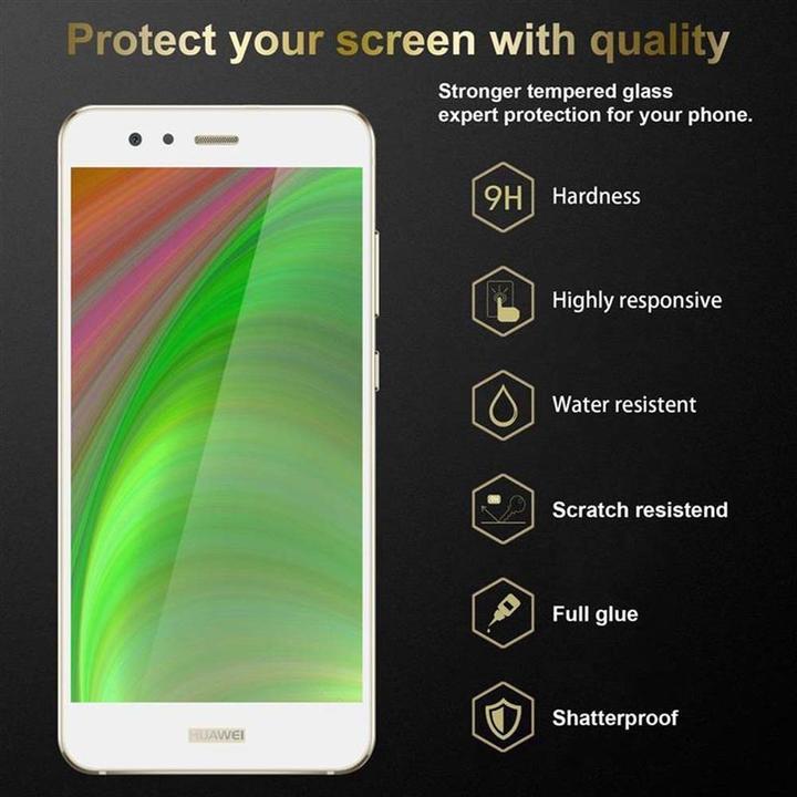 Actual product image Cadorabo Full screen display protection glass (1 Piece, Huawei P10 Lite)