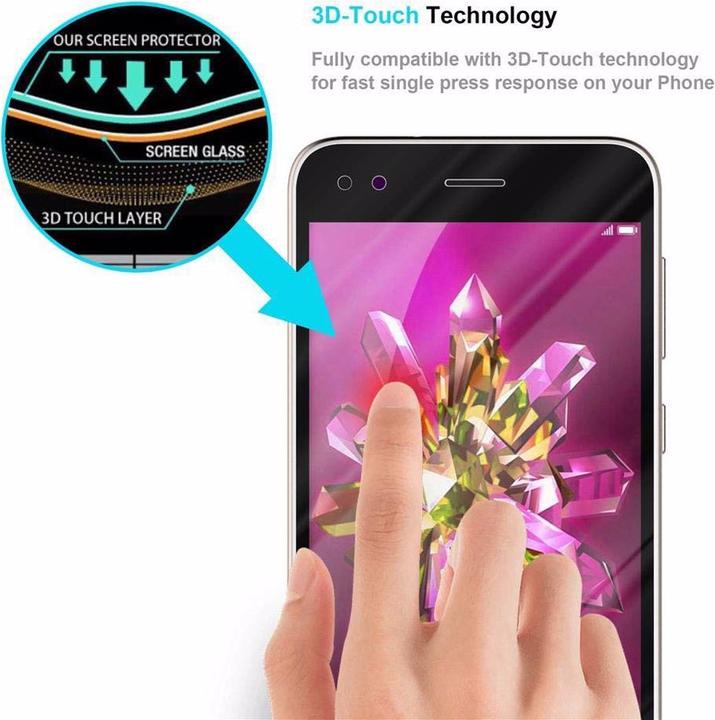 Actual product image Cadorabo Full screen display protection glass (1 Piece, Huawei Enjoy 7)