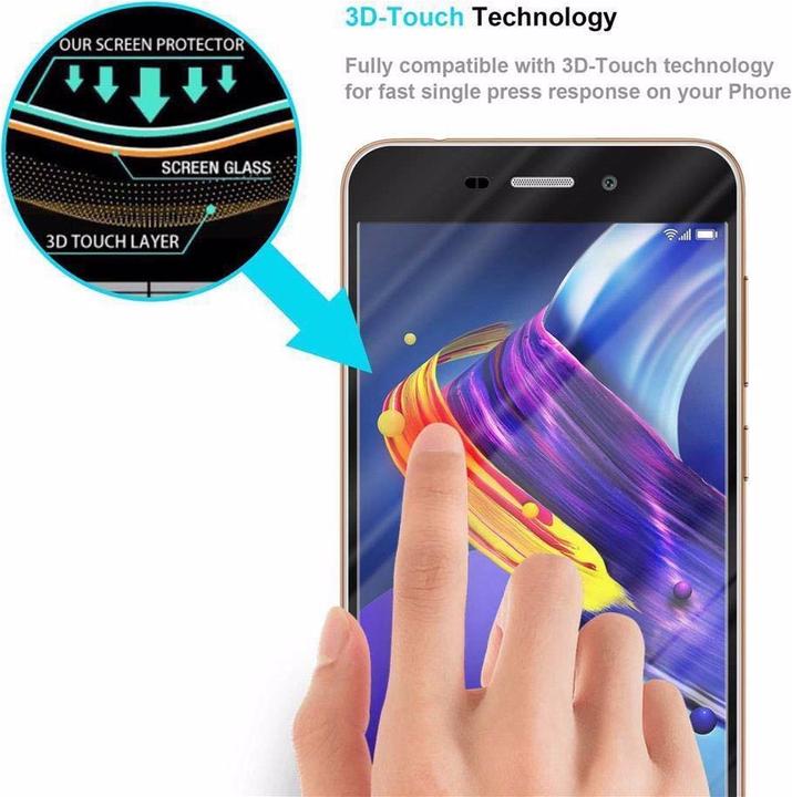 Actual product image Cadorabo Full screen display protection glass (1 Piece, Honor 6C Pro)