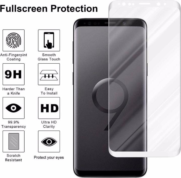 Immagine prodotto Cadorabo Vetro di protezione del display a schermo intero (1 Pezzo/i, Samsung Galaxy S9+)