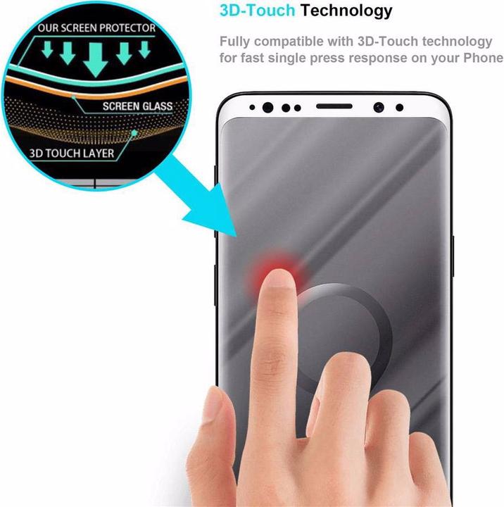 Immagine prodotto Cadorabo Vetro di protezione del display a schermo intero (1 Pezzo/i, Samsung Galaxy S9+)