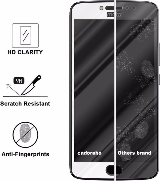 Actual product image Cadorabo Full screen display protection glass (1 Piece, Motorola Moto E4)