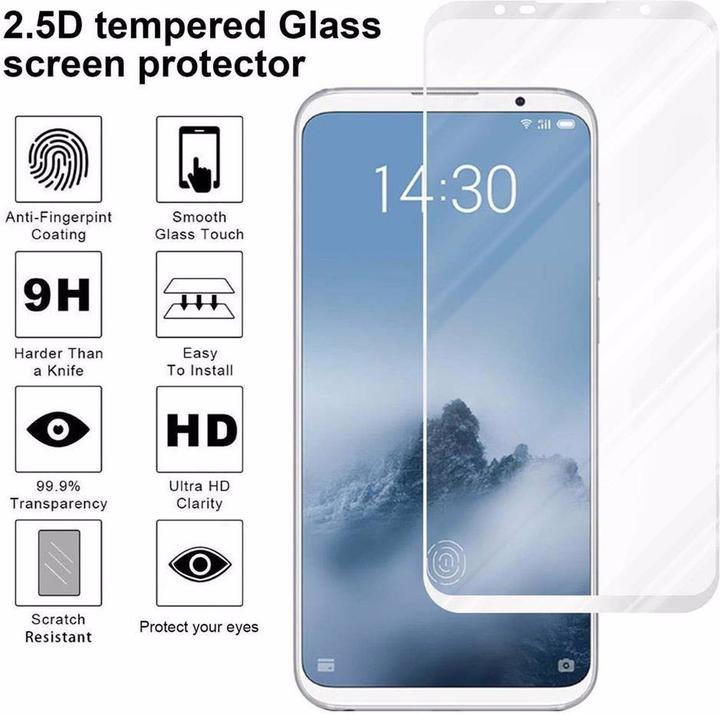 Actual product image Cadorabo Full screen display protection glass (1 Piece, Meizu 16th)