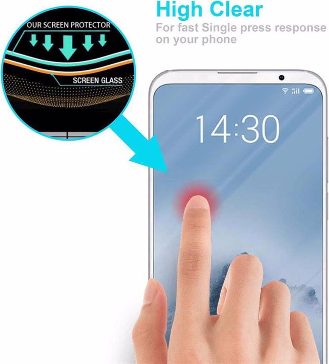 Actual product image Cadorabo Full screen display protection glass (1 Piece, Meizu 16th)