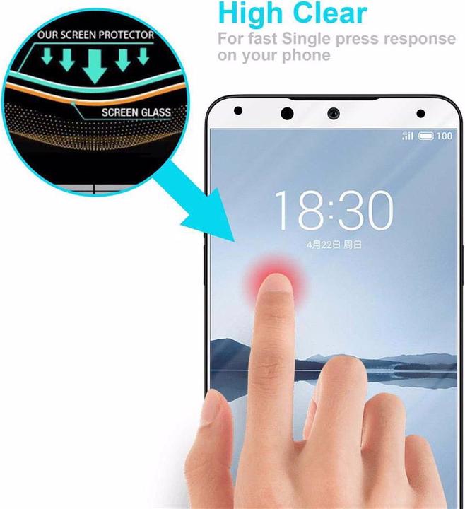 Produktbild Cadorabo Vollbild Displayschutzglas (1 Stück, Meizu 15)