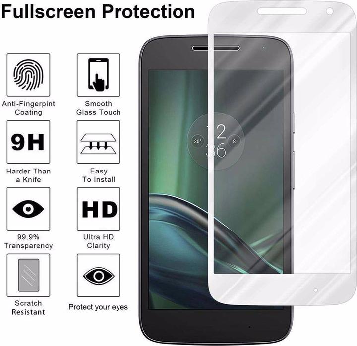 Actual product image Cadorabo Full screen display protection glass (1 Piece, Motorola Moto G4 Play)
