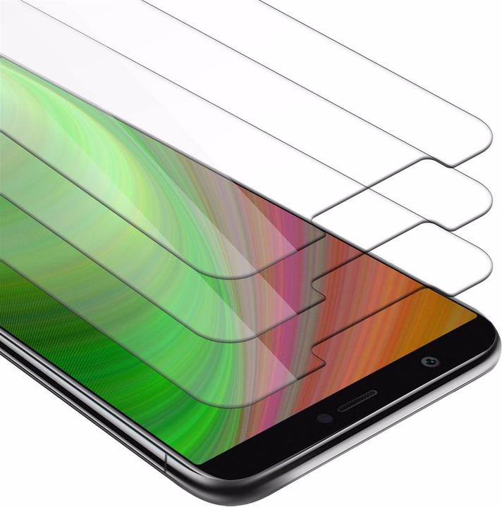 Actual product image Cadorabo Display protection glass (3 Piece, Huawei P Smart (2018), Huawei Enjoy 7S)