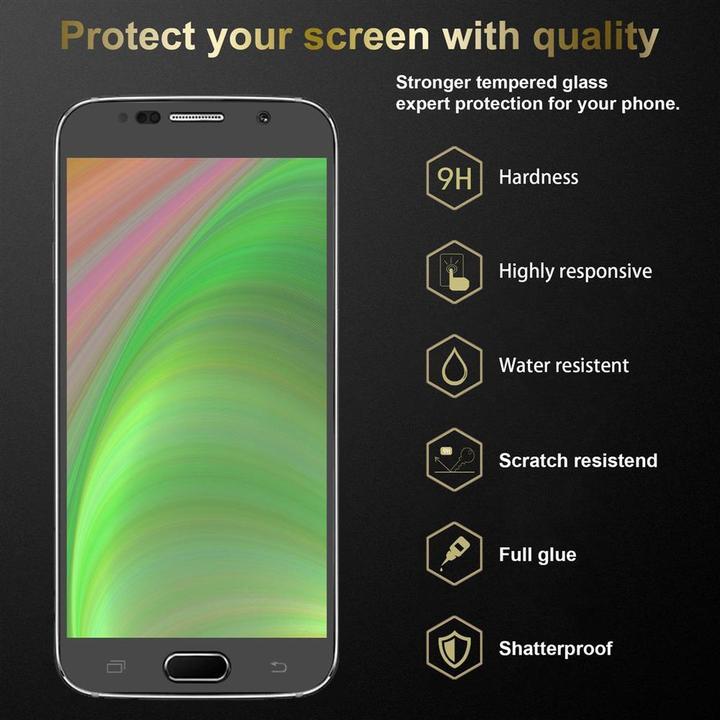 Actual product image Cadorabo Full screen display protection glass (3 Piece, Samsung Galaxy S6)