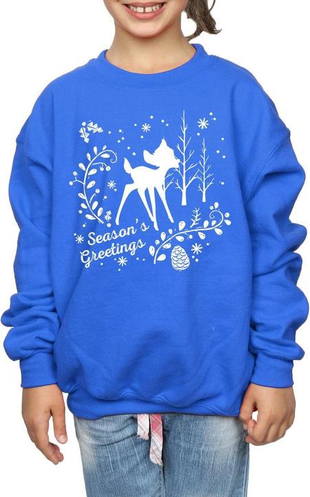 Actual product image Disney Girls Bambi Christmas Greetings Sweatshirt (152, 158)