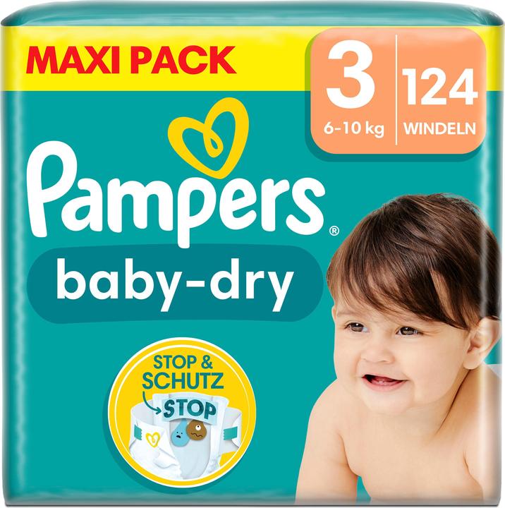 Actual product image Pampers Baby-Dry (Size 3, Half month box, 124 Piece)