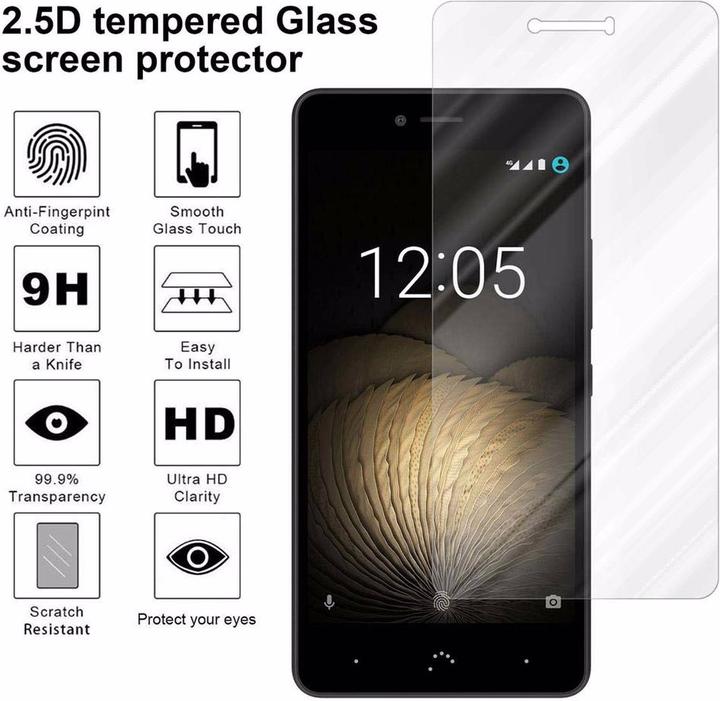 Actual product image Cadorabo display protection glass (1 Piece, BQ Aquaris U Plus)
