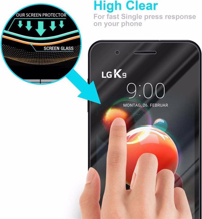 Actual product image Cadorabo display protection glass (1 Piece, LG K9)