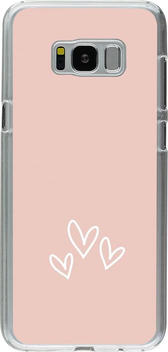 Actual product image PhoneLook Coque transparent Valentine 2023 three minimalist hearts (Samsung Galaxy S8+)