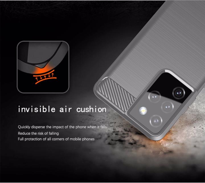 Produktbild Cadorabo TPU Ultra Slim carbon edelstahl Kombi Cover (Samsung Galaxy S21 Ultra)