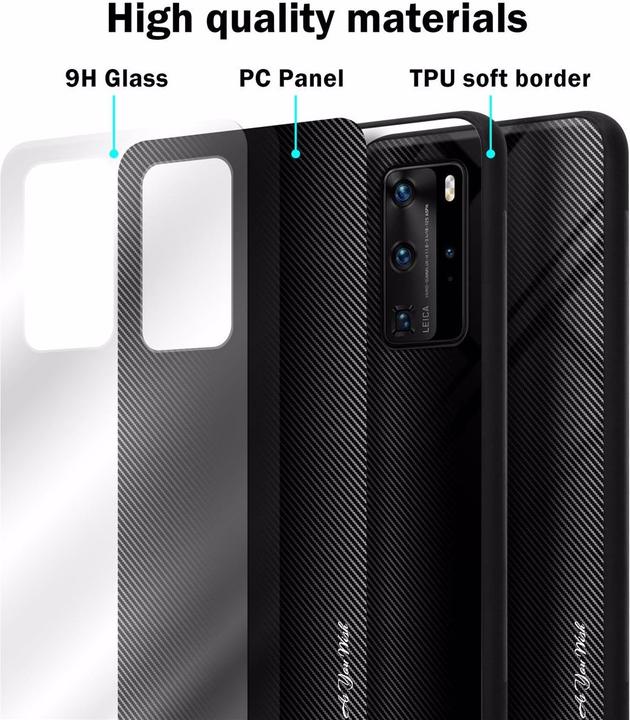 Immagine prodotto Cadorabo Copertura di vetro a strisce in TPU (Huawei P40 Pro+)