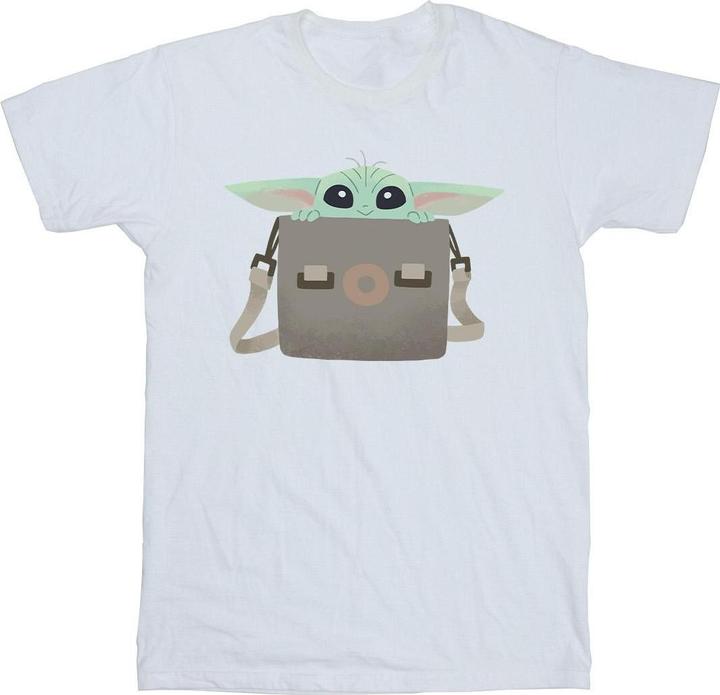 Actual product image Star Wars Mens The Mandalorian Grogu Luggage T-Shirt (L)