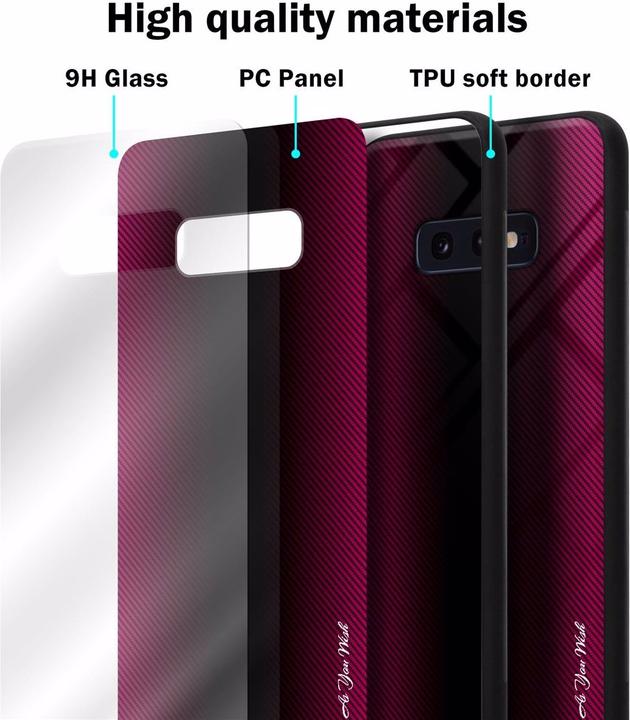 Actual product image Cadorabo TPU Striped Glass Cover (Samsung Galaxy S10e)