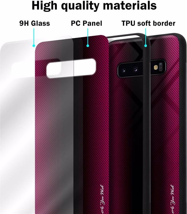 Immagine prodotto Cadorabo Copertura di vetro a strisce in TPU (Samsung Galaxy S10+)