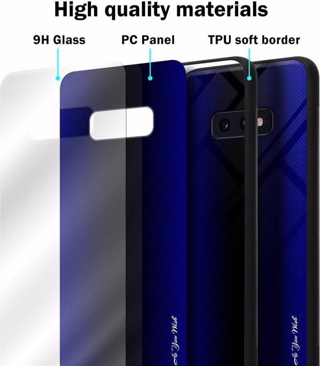 Actual product image Cadorabo TPU Striped Glass Cover (Samsung Galaxy S10e)