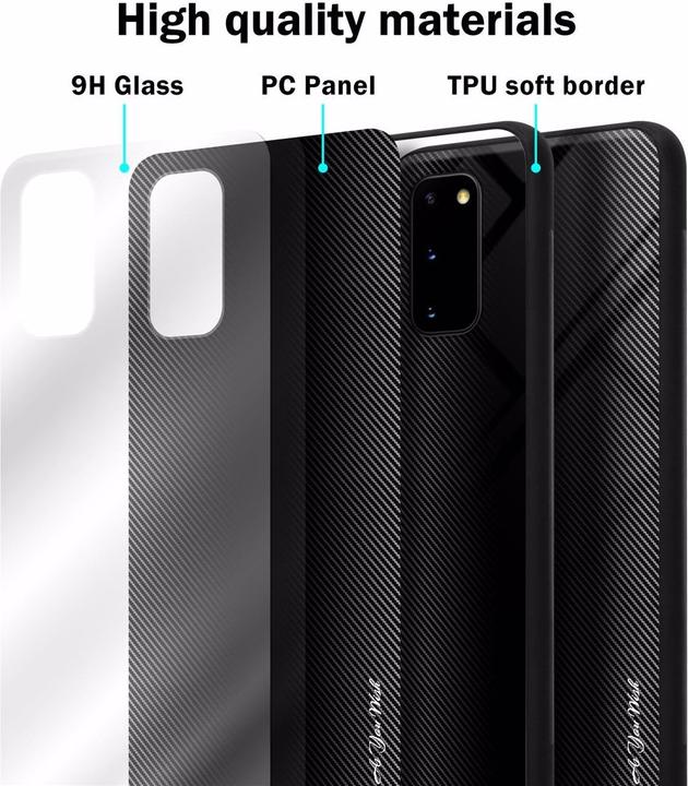 Immagine prodotto Cadorabo Copertura di vetro a strisce in TPU (Samsung Galaxy S20+)