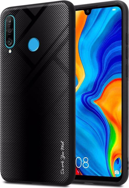 Actual product image Cadorabo TPU Striped Glass Cover (Huawei P30 Lite)