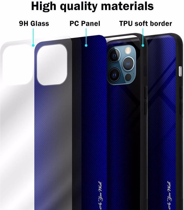 Produktbild Cadorabo TPU Gestreiftes Glas Cover (Apple iPhone 12, Realme 12 Pro+)
