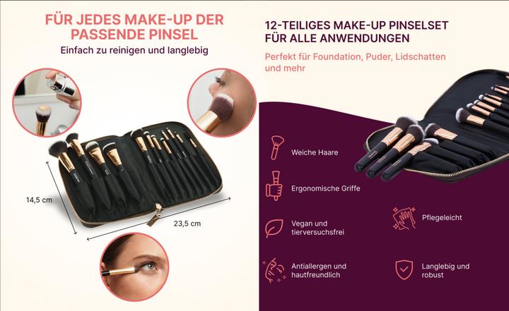Image du produit Set de 12 pinceaux en poils synthétiques (Set)