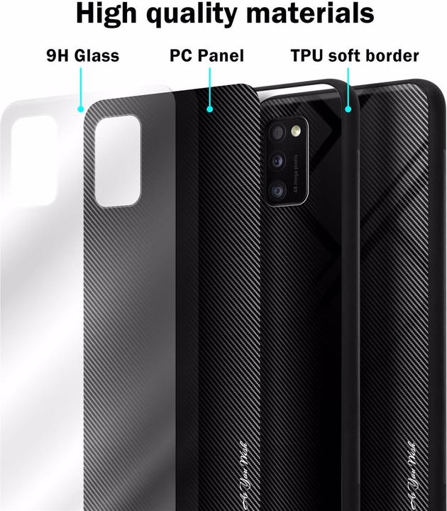 Produktbild Cadorabo TPU Gestreiftes Glas Cover (Samsung Galaxy A41)