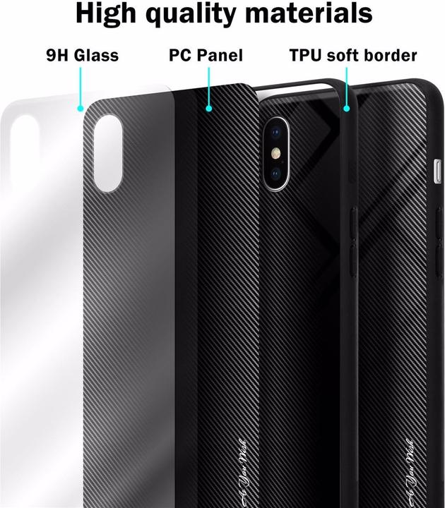 Immagine prodotto Cadorabo Copertura di vetro a strisce in TPU (Apple iPhone X)