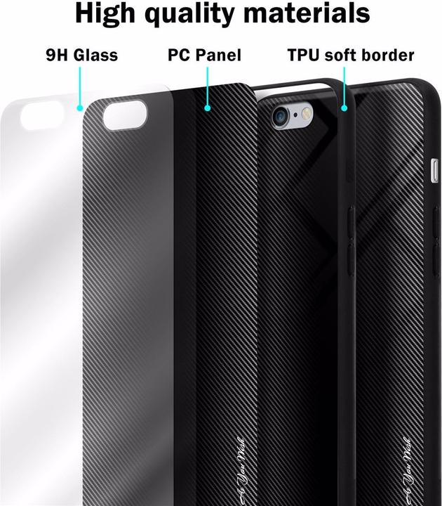 Image du produit Cadorabo TPU Couverture en verre rayé (Apple iPhone 6 Plus)