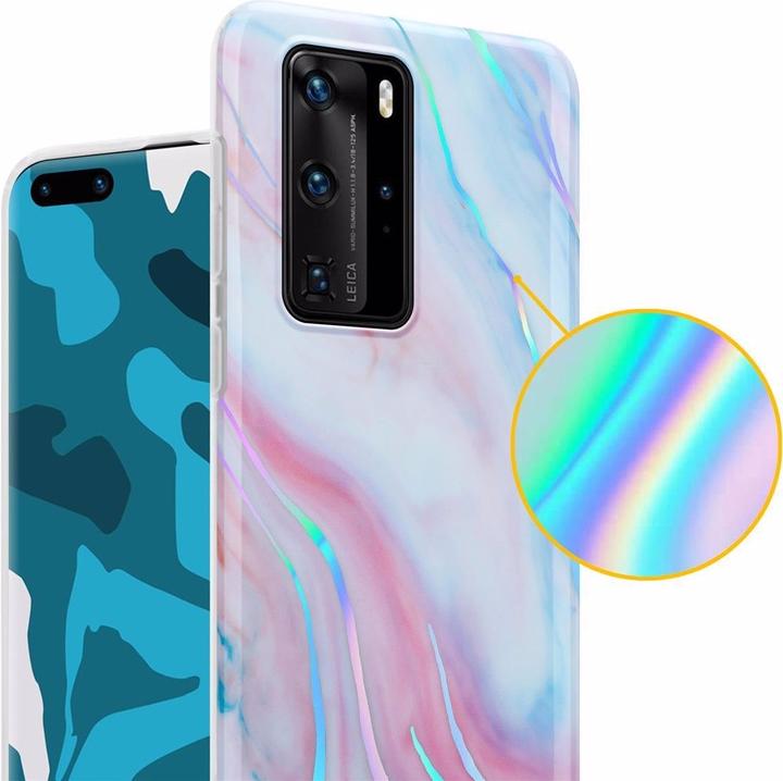 Image du produit Cadorabo Couverture IMD TPU Marbre coloré (Huawei P40 Pro+)