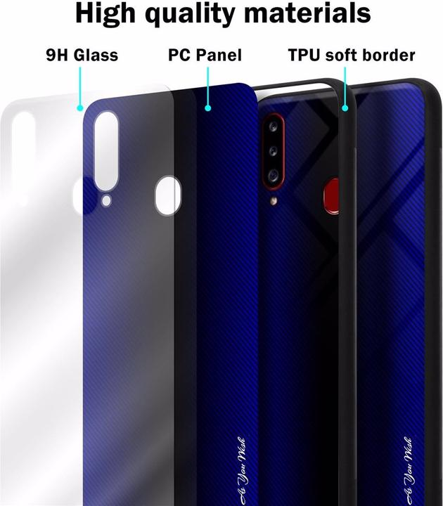 Immagine prodotto Cadorabo Copertura di vetro a strisce in TPU (Samsung Galaxy A20s)