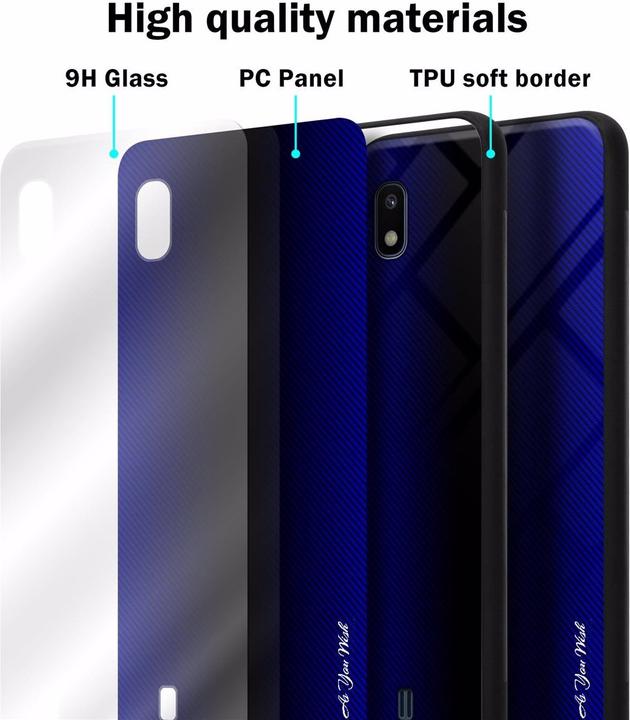 Immagine prodotto Cadorabo Copertura di vetro a strisce in TPU (Samsung Galaxy A10, HTC One M10)