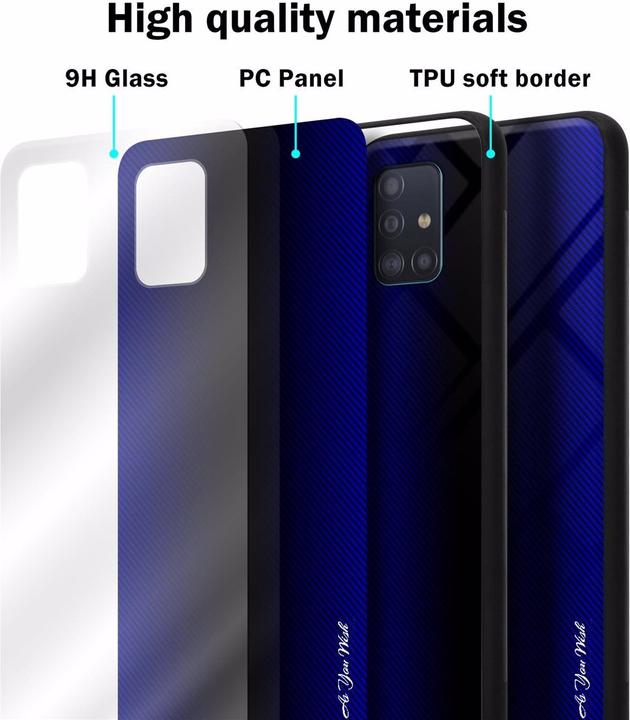 Productafbeelding Cadorabo TPU gestreepte glasplaat (Samsung Galaxy M40)