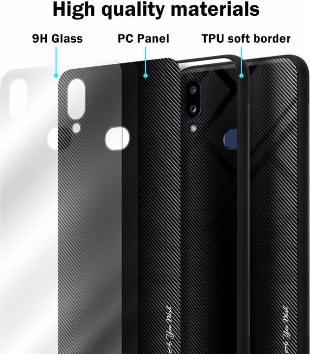Produktbild Cadorabo TPU Gestreiftes Glas Cover (Samsung Galaxy A10s, Samsung Galaxy M01s)