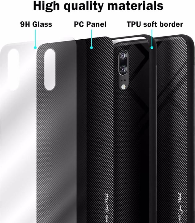 Produktbild Cadorabo TPU Gestreiftes Glas Cover (Cubot P20)