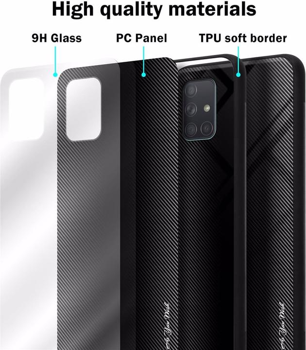 Immagine prodotto Cadorabo Copertura di vetro a strisce in TPU (Samsung Galaxy A71)