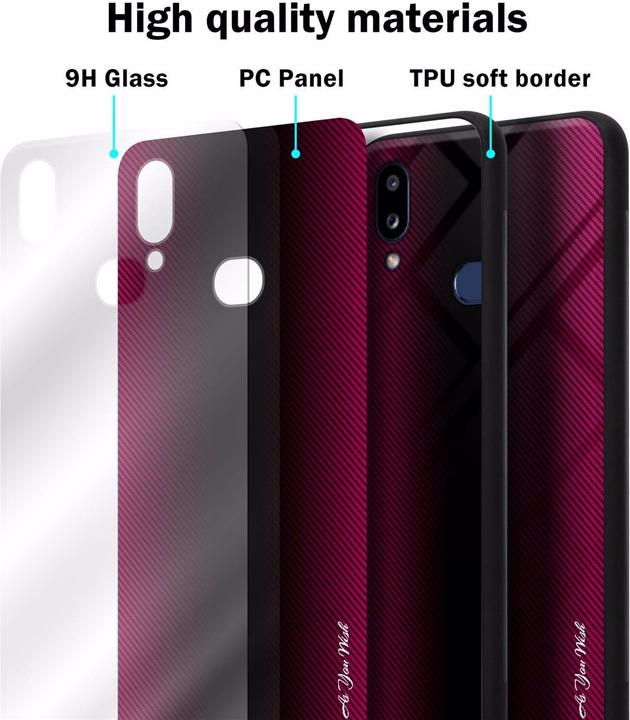 Produktbild Cadorabo TPU Gestreiftes Glas Cover (Samsung Galaxy A10s, Samsung Galaxy M01s)