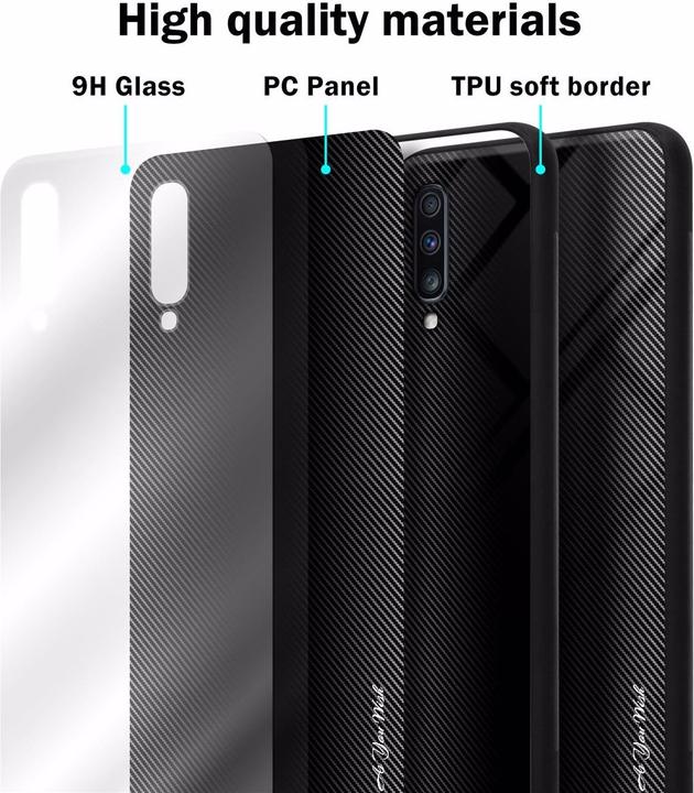 Immagine prodotto Cadorabo Copertura di vetro a strisce in TPU (Samsung Galaxy A70, Samsung Galaxy A70S)