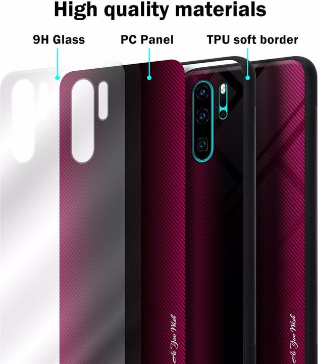 Immagine prodotto Cadorabo Copertura di vetro a strisce in TPU (Huawei P30 Pro)