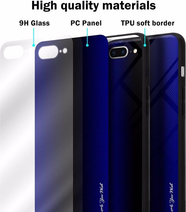 Immagine prodotto Cadorabo Copertura di vetro a strisce in TPU (Apple iPhone 7s Plus, Apple iPhone 7 Plus)