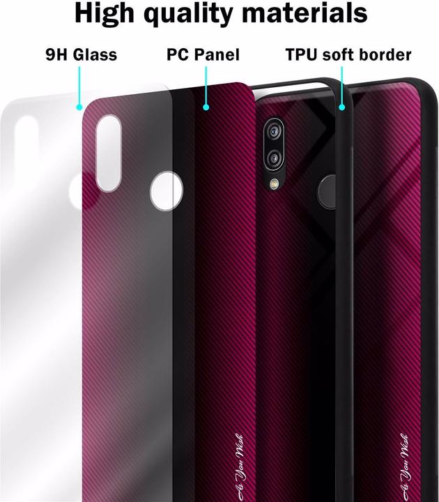 Immagine prodotto Cadorabo Copertura di vetro a strisce in TPU (Huawei Nova 3E)