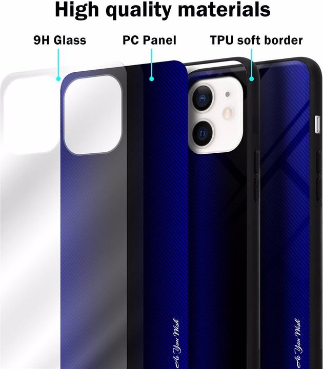 Image du produit Cadorabo TPU Couverture en verre rayé (Apple iPhone 12 mini)