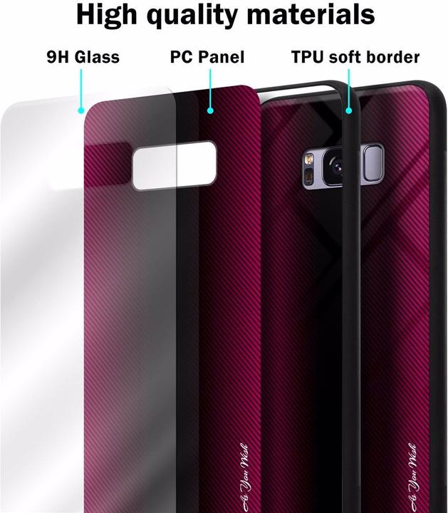 Immagine prodotto Cadorabo Copertura di vetro a strisce in TPU (Samsung Galaxy S8+)