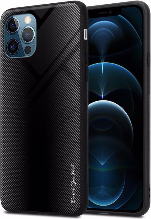 Actual product image Cadorabo TPU Striped Glass Cover (Apple iPhone 12 Pro Max)