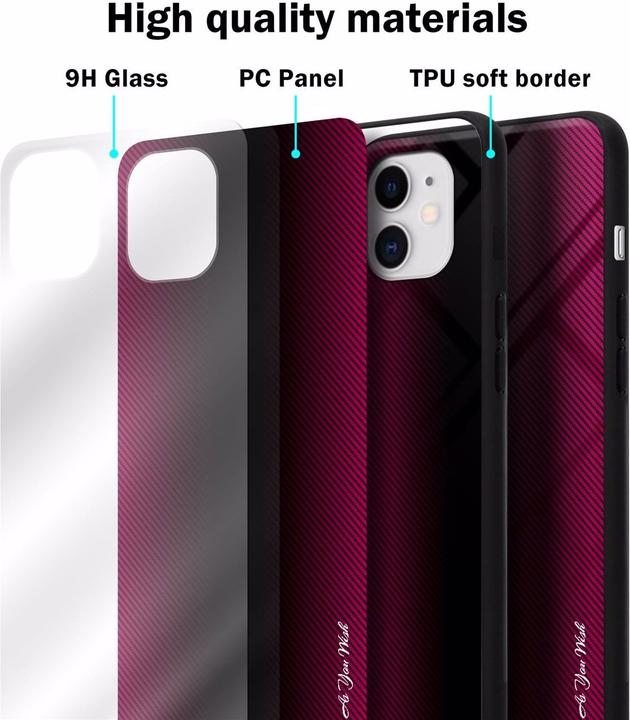 Image du produit Cadorabo TPU Couverture en verre rayé (Apple iPhone 11)